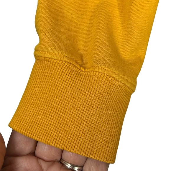 SPIRITIAL GANGSTER Yellow Hooded Cropped Lightweight Hoodie "ALOHA" Size Small - Picture 4 of 9